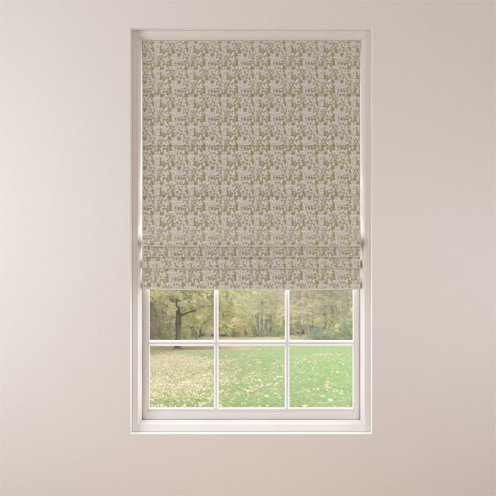 Roman Blind in Olympia Antique Gold by Belfield Home