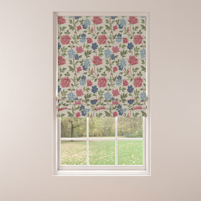 Roman Blind in Ophelia Blush Blue by Belfield Home