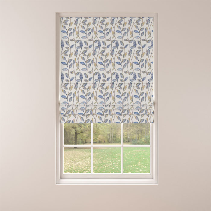 Roman Blind in Orleigh Denim by Belfield Home