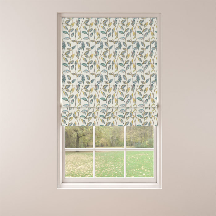 Roman Blind in Orleigh Teal by Belfield Home