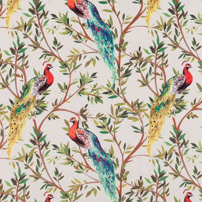 Peacock Aperol Fabric by Bill Beaumont
