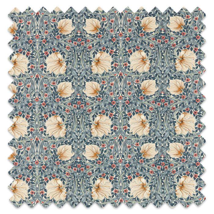 Swatch of Pimpernel Woad/Coral