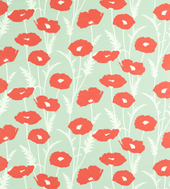 Poppy Pop Sage Poppy Fabric by Scion