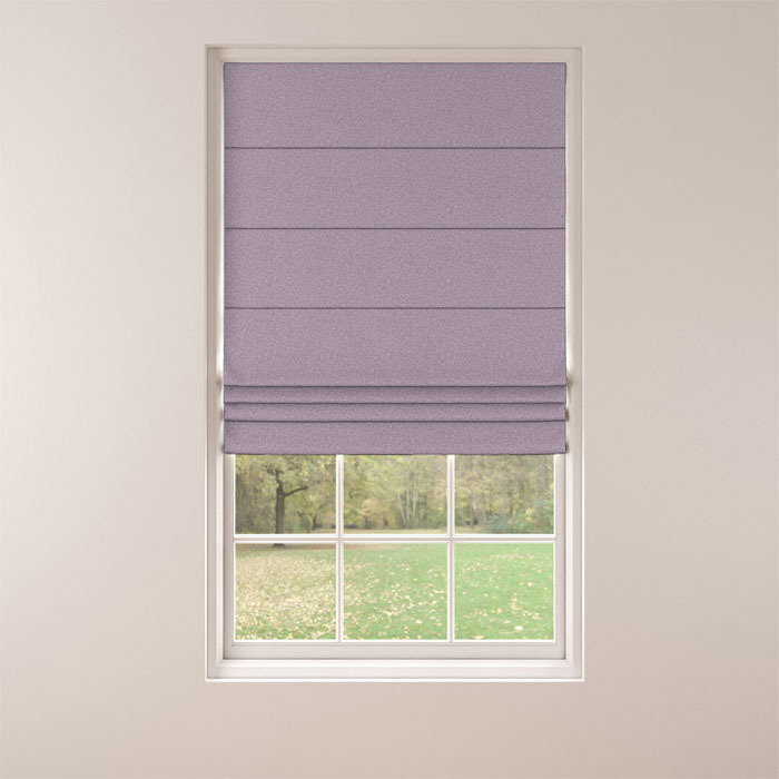 Roman Blind in Raffia Mauve by Belfield Home