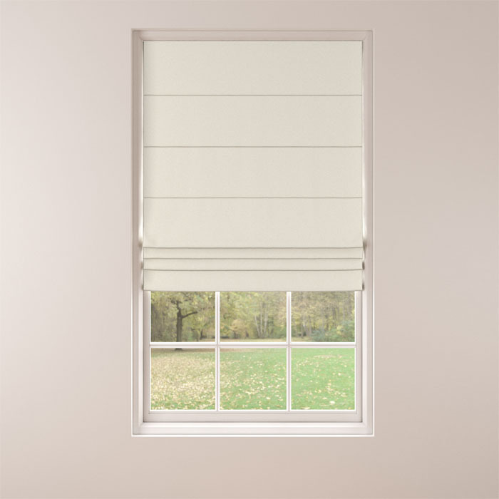 Roman Blind in Raffia Oyster by Belfield Home