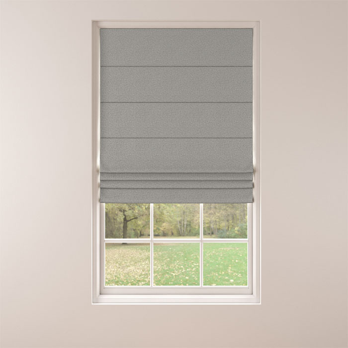 Roman Blind in Raffia Silver by Belfield Home