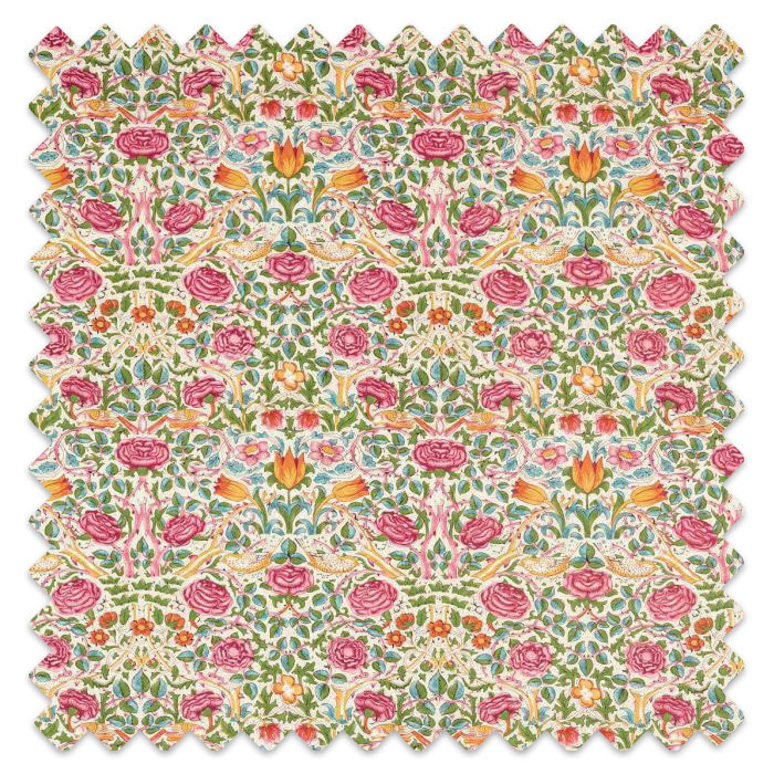 Swatch of Rose Boughs Green/Rose