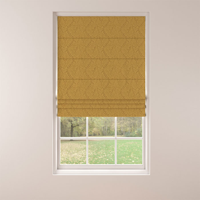 Roman Blind in Rowan Ochre by Belfield Home