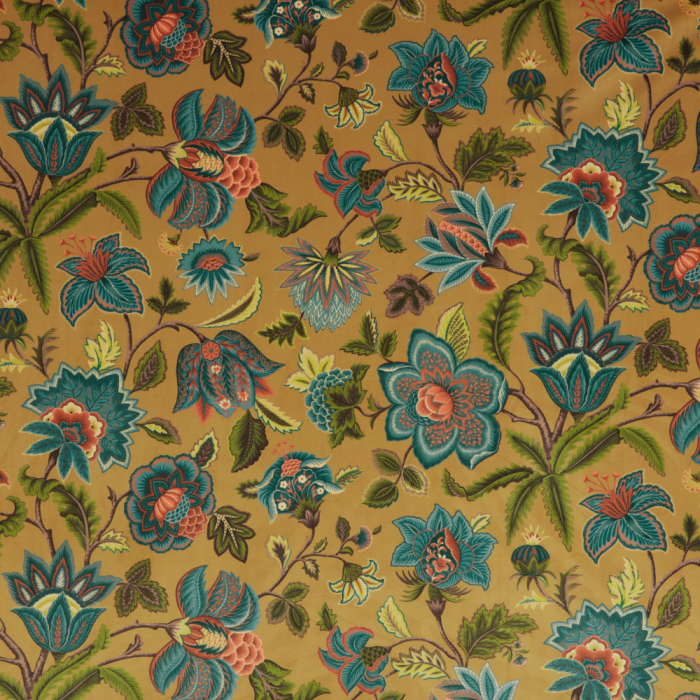 Sarita Velvet Ochre Fabric by iLiv