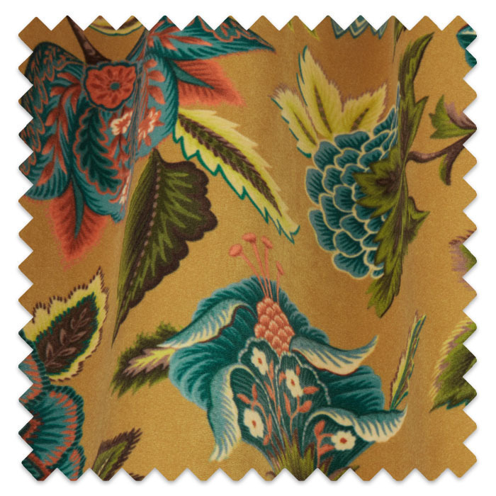 Swatch of Sarita Velvet Ochre by iLiv