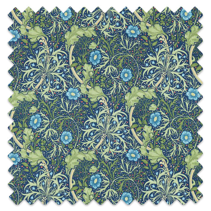 Swatch of Seaweed Cobalt/Thyme