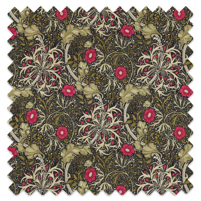 Swatch of Seaweed Ebony/Poppy