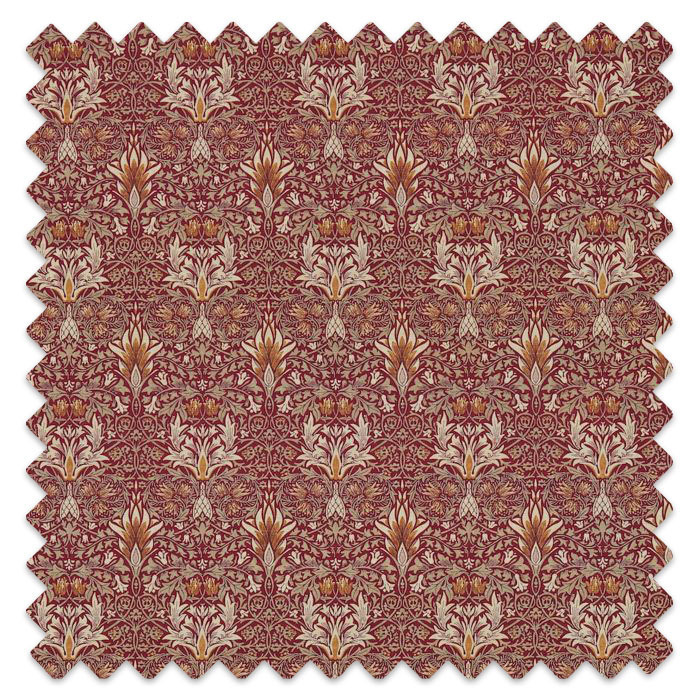 Swatch of Snakeshead Claret/Gold