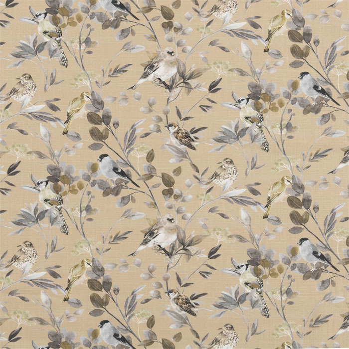 Songbirds Autumn Fabric by Bill Beaumont