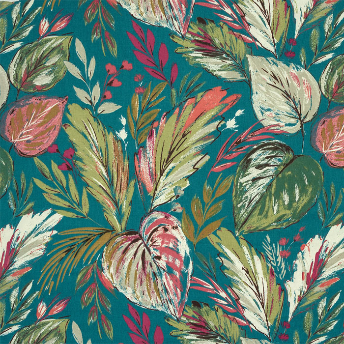St Barts Teal Fabric by Porter And Stone