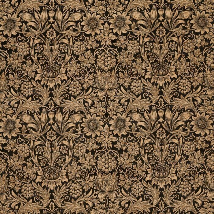 Sunflower Velvet Maple/Lichen Fabric by Morris & Co