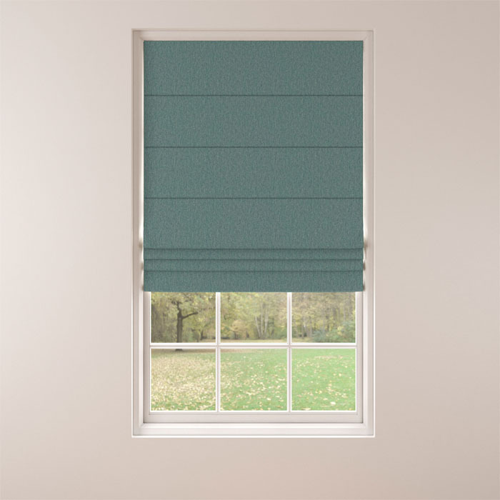 Roman Blind in Tabert Teal by Belfield Home