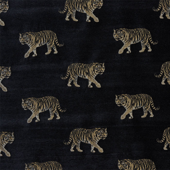 Tiger Noir Fabric by Porter And Stone