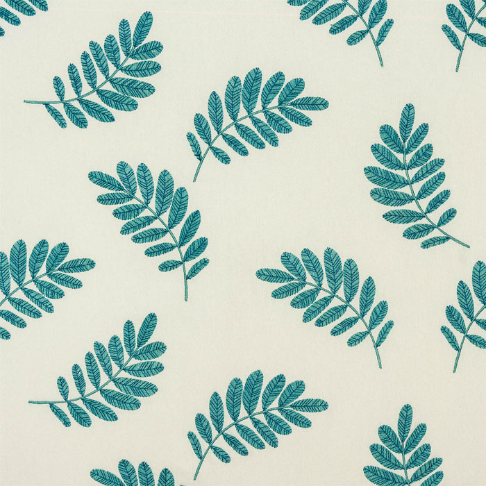 Trelissick Teal Fabric by Porter And Stone