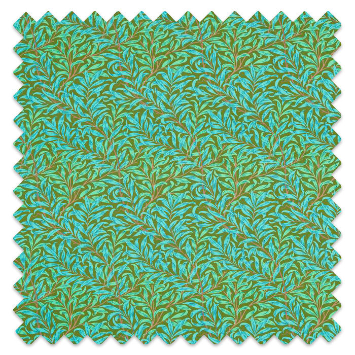 Swatch of Willow Boughs Olive/Turquoise