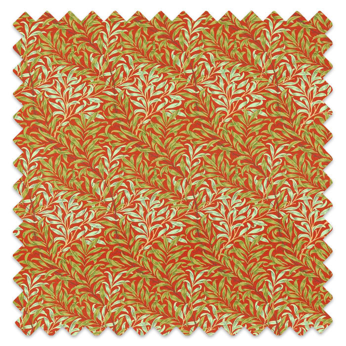 Swatch of Willow Boughs Tomato/Olive