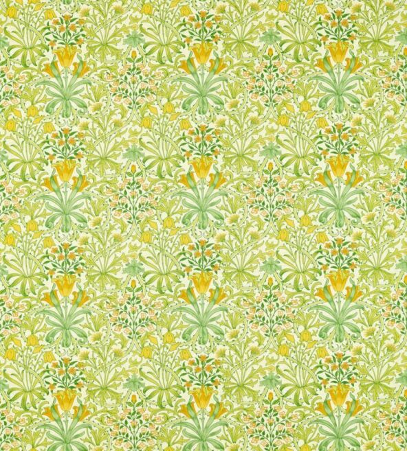 Woodland Weeds Sap Green Fabric by Morris & Co