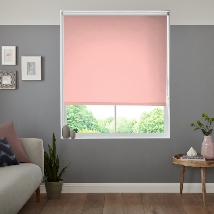 Skye Pink Blackout Roller Blind