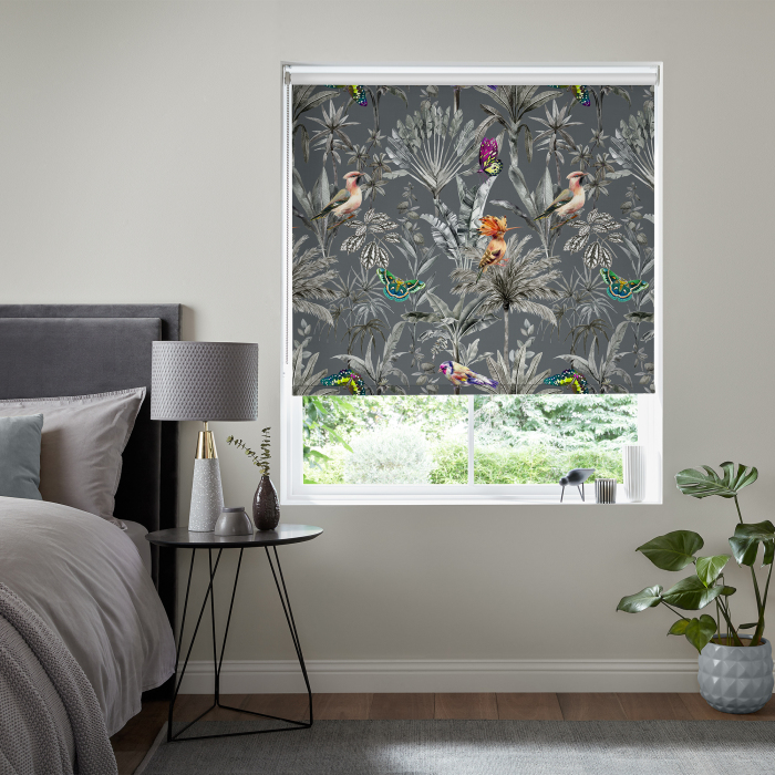 Summertime Slate Blackout Eve Electric Roller Blind