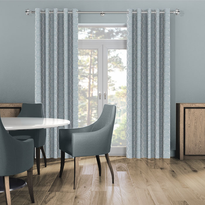 Curtains in Zig Zag Chambray