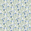 Hawick Bluebell Cream Fabric by Voyage