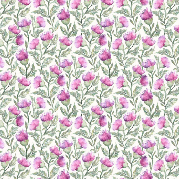 Hawick Fuchsia Cream Fabric by Voyage