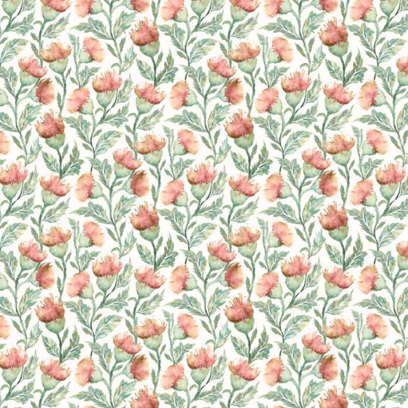 Hawick Rust Cream Fabric by Voyage