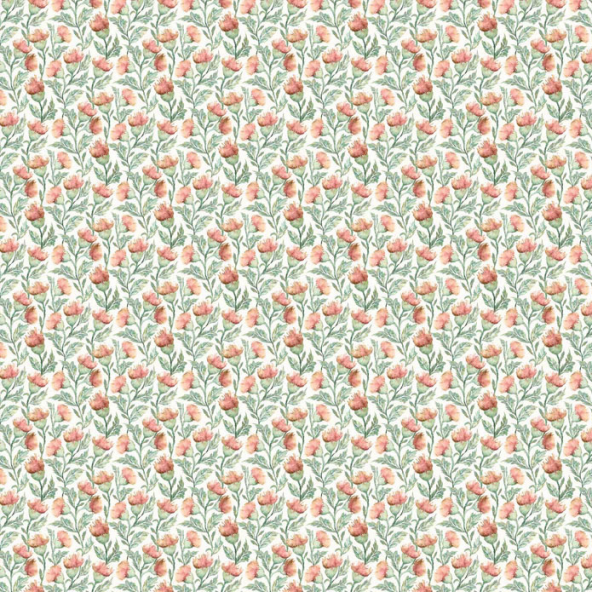 Hawick Rust Linen Fabric by Voyage