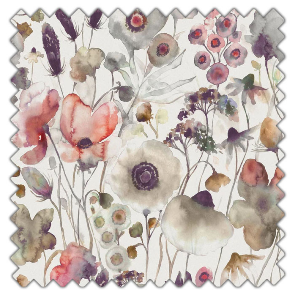 Swatch of Hibbertia Boysenberry Cream by Voyage