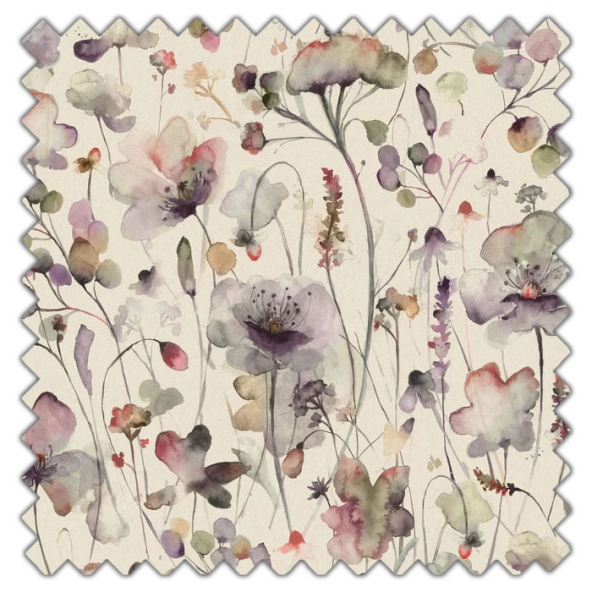 Swatch of Pimelea Boysenberry Linen by Voyage