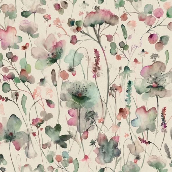 Pimelea Meadow Linen Fabric by Voyage