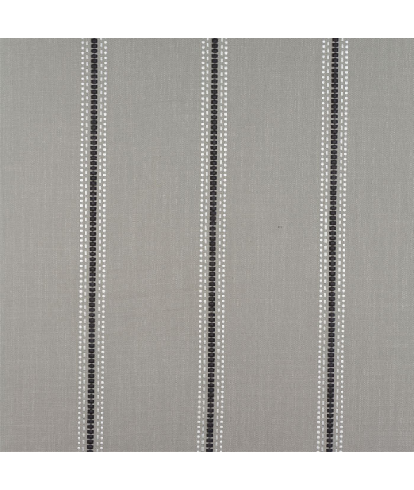 Bromley Stripe Silver Fabric by Porter And Stone