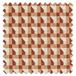 Swatch of Blocks Paprika/Bark/Bleached Coral