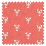 Swatch of Cromer Embroidery Coral