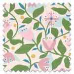 Swatch of Dancing Daisies Print Lilac