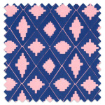 Swatch of Garden Terrace Lapis/Rose Swatch of Garden Terrace Lapis/Rose