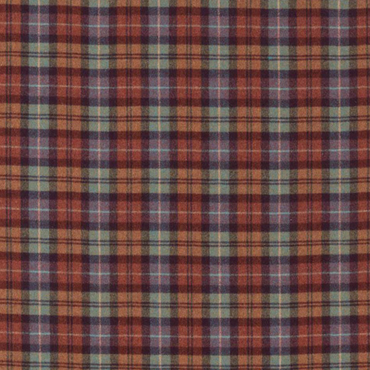 Made To Measure Curtains Fenton Check Russet/Amber