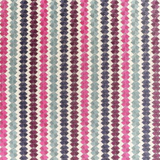 Made To Measure Curtains Kalimba Seaglass/Cerise/Indigo