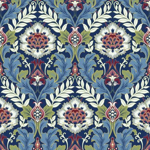 Made To Measure Curtains Kelmscott Thistle Blue