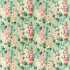 Hollyhocks Sage/Rose Fabric by Sanderson