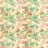 Rose & Peony Sage/Coral Fabric by Sanderson