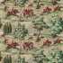 Tally Ho Evergreen/Crimson Fabric by Sanderson