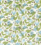 Dancing Daisies Print Cornflower Fabric by Scion