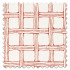 Swatch of Fretwork Print Ladybird Red