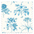 Swatch of Etchings & Roses China/Blue